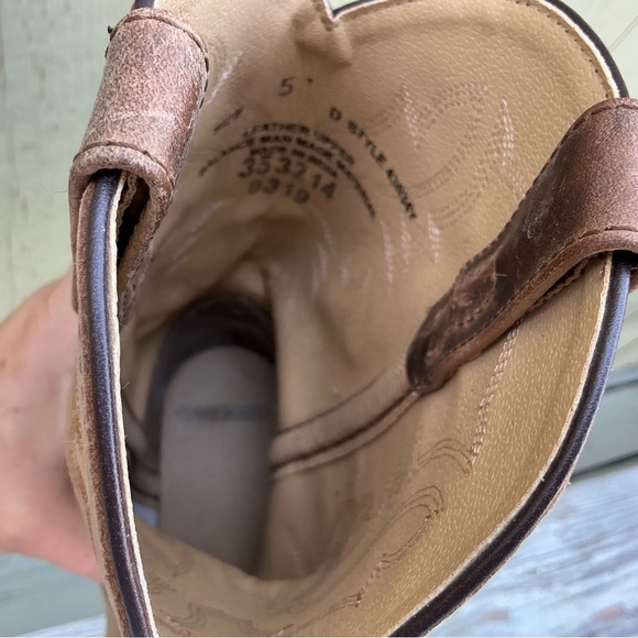 Cody James Hensley Boys Western Boots Round Toe Tan Cowboy Boots Size 5 - Picture 3 of 6